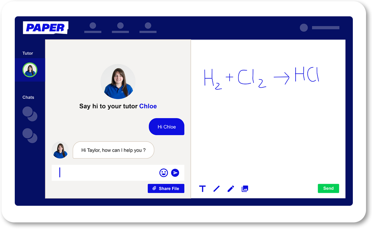 Screenshot of Paper's Live Chat Screenshot of Paper's Live Chat
